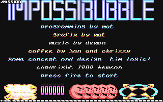 Mission Impossibubble Title Screen